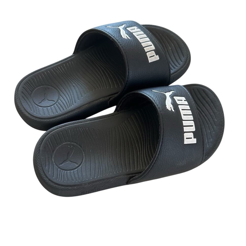 Puma Cool Cat 2.0 Little Kids Slides Black Size 12 EUC